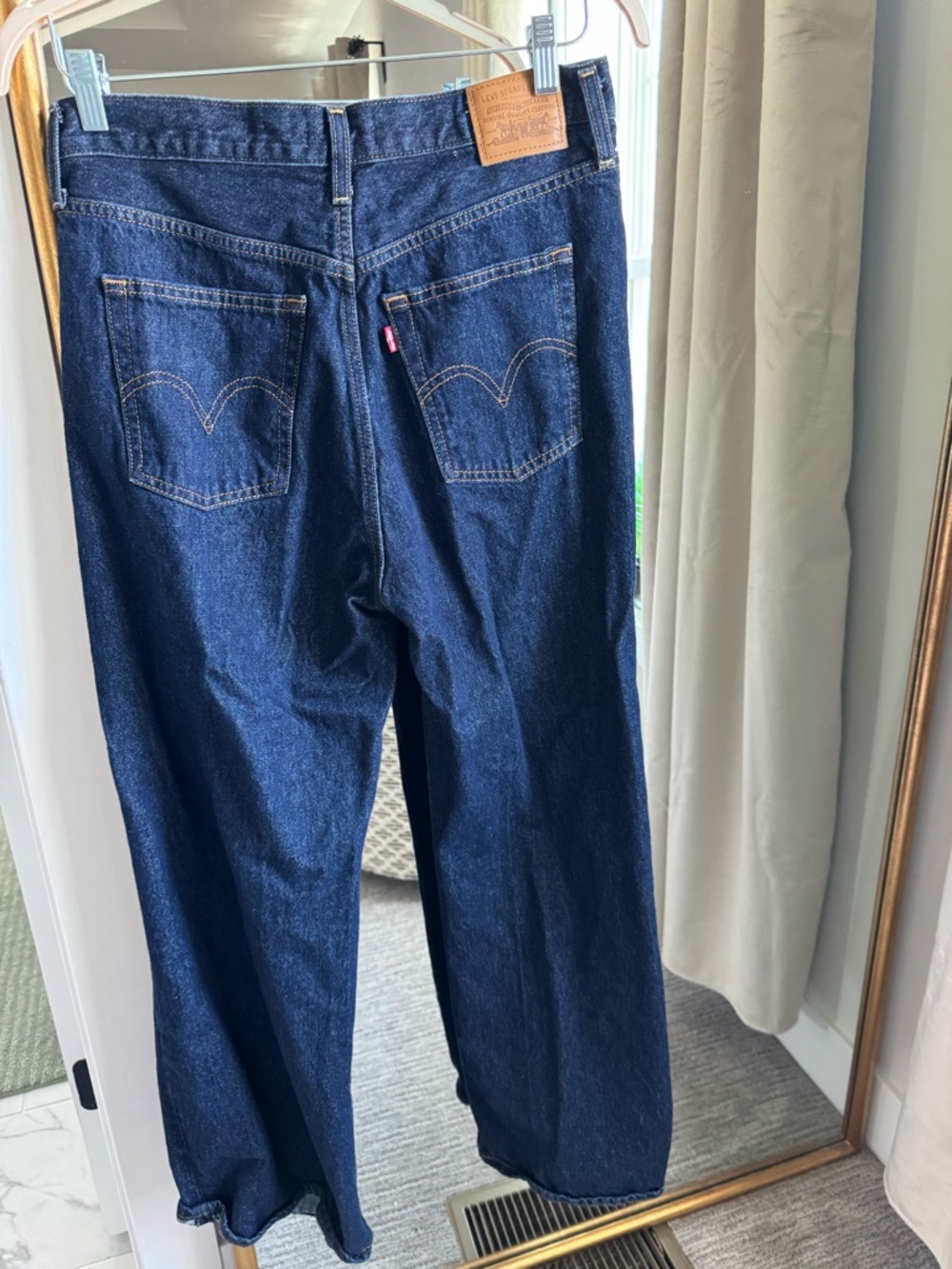 Levi's Dark Indigo High-Rise Wide-Leg Jeans - Picture 4 of 5